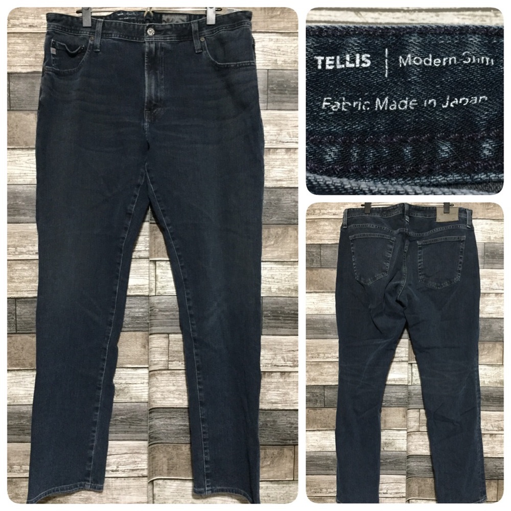 Ag Tellis Modern Slim Jeans Men’s 38x33 Dark Wash Blue Denim Stretch